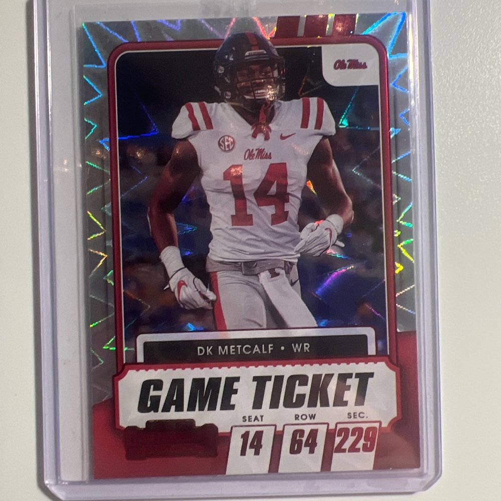 2021 Contenders Draft RED EXPLOSION Game Ticket DK METCALF Ole Miss #27